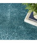 Nourison Luxurious Shag Aqua LXR05 5 ft. 3 in. X 7 ft. 3 in. Rect. Rug