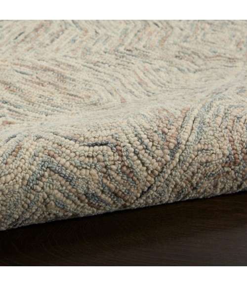 Nourison Linked Blue Ivory LNK03 2 ft. 3 in. X 7 ft. 6 in. Rect. Rug