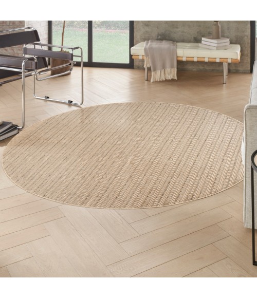 Nourison Tulum Taupe TLM01 8 ft. X Round Rug
