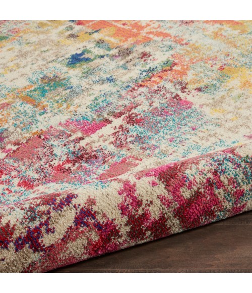 Nourison Celestial Round Area Rug CES13-Pink/Multicolor