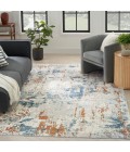 Nourison Concerto Beige Blue Rust CNC01 5 ft. 3 in. X 7 ft. 3 in. Rect. Rug