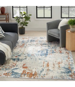 Nourison Concerto Beige Blue Rust CNC01 5 ft. 3 in. X 7 ft. 3 in. Rect. Rug