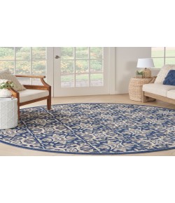 Nourison Aloha Blue ALH34 7’10” Round Rug