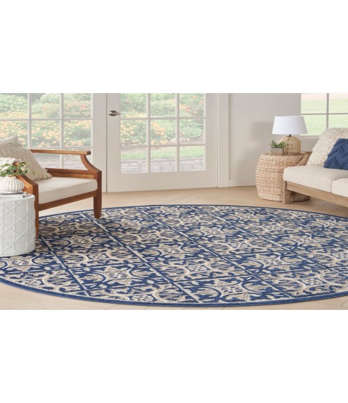 Nourison Aloha Blue ALH34 7’10” Round Rug