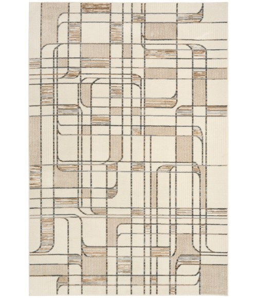 Nourison Nordic Ivory Multicolor NRC17 5 ft. X 7 ft. Rect. Rug