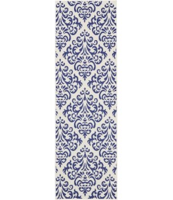 Nourison Grafix - Grf06 White Blue Area Rug 2 ft. 3 X 7 ft. 6 Rectangle
