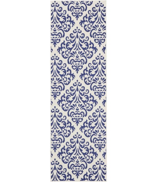 Nourison Grafix Runner Area Rug GRF06-White/Blue