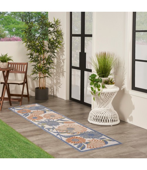 Nourison Aloha Beige Multicolor ALH33 2 ft. X 6 ft. Rect. Rug