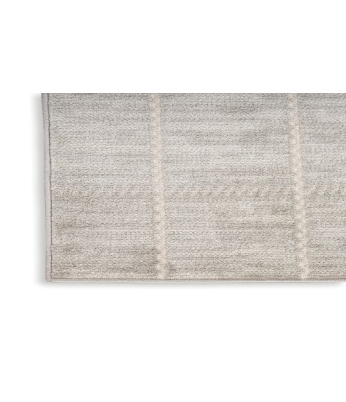Nourison Serenity Home Light Grey SRH05 5 ft. 3 in. X 7 ft. 3 in. Rectangle Rug