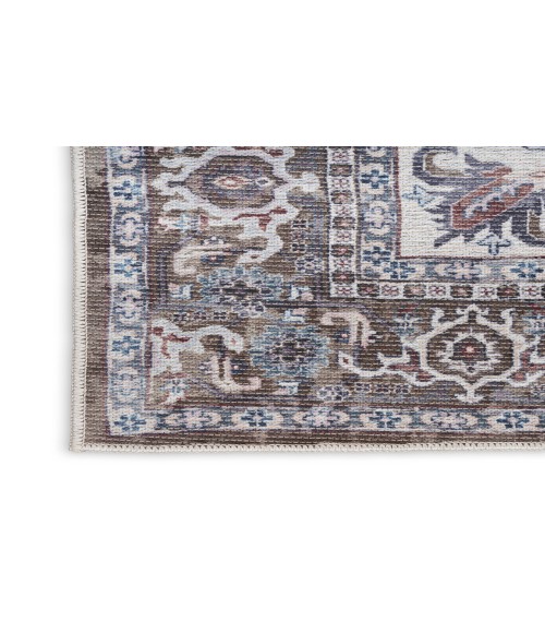 Nicole Curtis Machine Washable Series 1 Olive Ivory SR104 3 ft. X 5 ft. Rectangle Rug