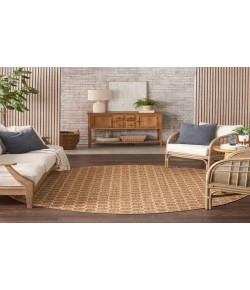 Nourison Reversible Indoor Outdoor Natural RVB01 8 ft. Round Rug