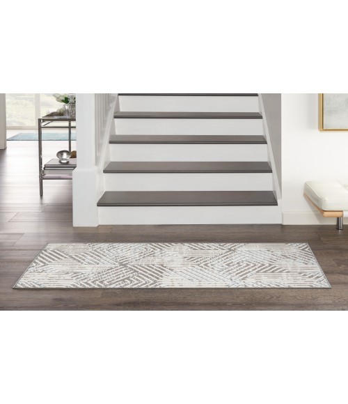 Nourison Grafix Grey GRF39 2 ft. X 4 ft. Rectangle Rug