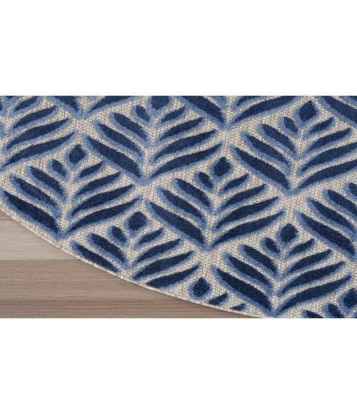 Nourison Aloha Blue ALH35 7’10” Round Rug