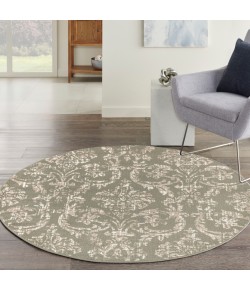 Nourison Jubilant Olive JUB09 5 ft. 3 in. X Round Rug