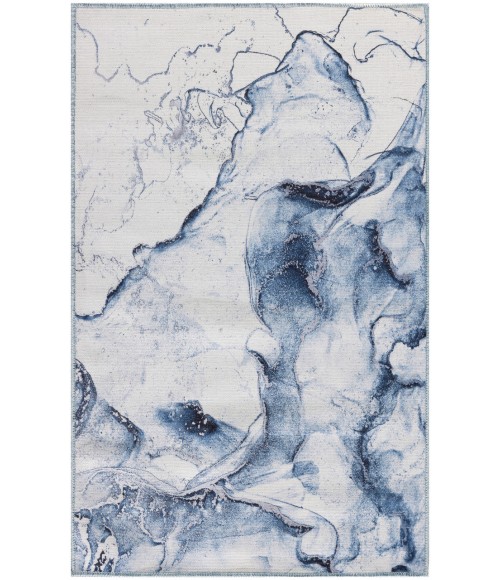 Inspire Me! Home Décor Daydream Ivory Blue DDR01 2 ft. 8 in. X 4 ft. Rectangle Rug