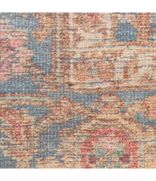 Nourison Vintage Washables Navy Multicolor VWS10 2 ft. X 6 ft. Rect. Rug