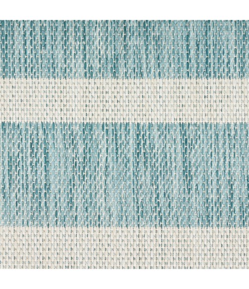 Nourison Positano Aqua Ivory POS03 6 ft. X Round Rug