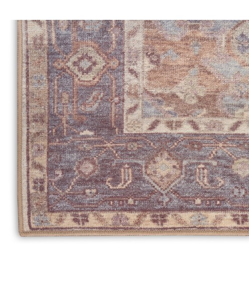 Nourison Vintage Washables Ivory Purple VWS13 5 ft. 3 in. X 7 ft. 3 in. Rect. Rug