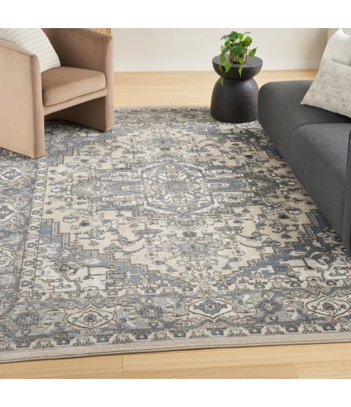 Nourison Concerto Ivory Blue CNC05 10 ft. X 14 ft. Rect. Rug