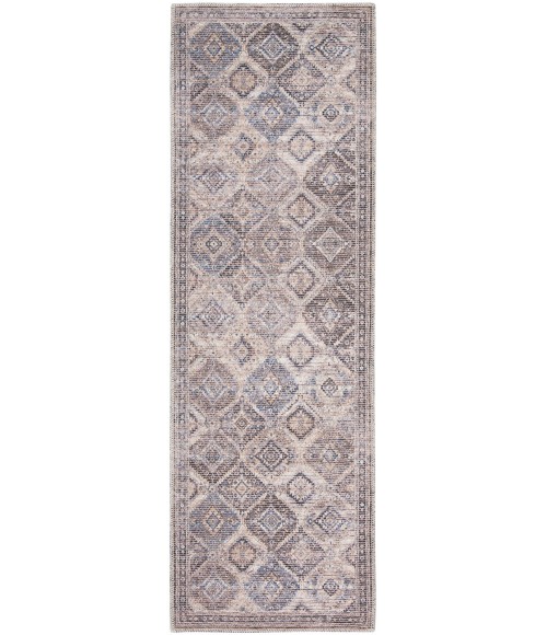 Nicole Curtis Machine Washable Series 1 Area Rug SR103 Ivory/Latte 7' Runner