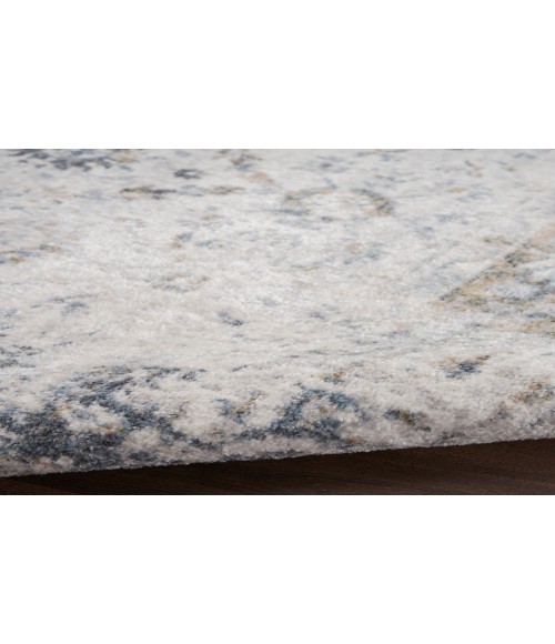 Nourison Astra Machine Washable Ivory Blue ASW16 7 ft. 10 in. X 10 ft. Rectangle Rug