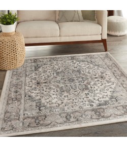 Nourison Concerto Ivory Grey CNC05 5 ft. X Square Rug