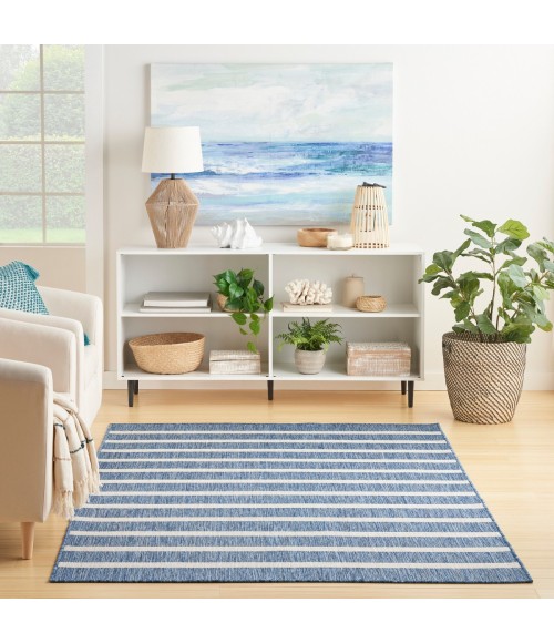 Nourison Positano Navy Ivory POS03 6 ft. X 9 ft. Rect. Rug