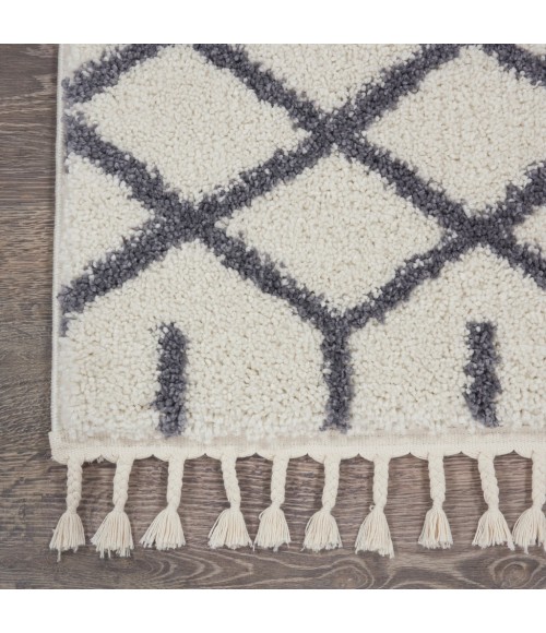 Nourison Moroccan Shag Area Rug MRS01-White