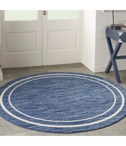 Nourison Home Nourison Essentials NRE02 Navy/Ivory 4 ft. Round Area Rug
