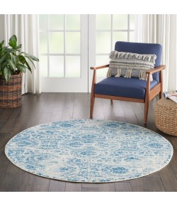 Nourison Home Jubilant JUB05 Blue 5 ft. 3 in. Round Area Rug