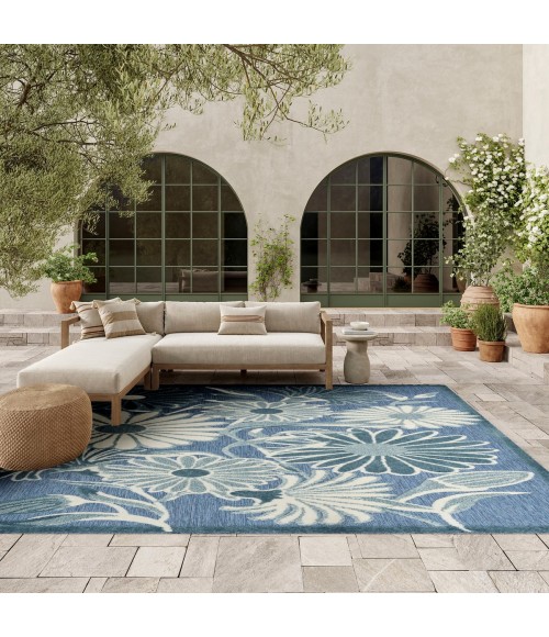 Nourison Aloha Blue ALH33 7 ft. 10 in. X 10 ft. 6 in. Rect. Rug