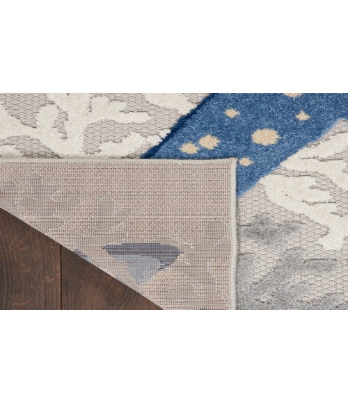Nourison Aloha Blue Grey Rug ALH24 3 ft. Square - Rugs Town Nourison Aloha Blue Grey ALH24 3 ft. Square Rug