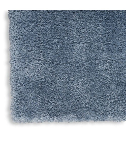 Nourison Luxurious Shag Light Blue LXR05 4 ft. X 6 ft. Rect. Rug