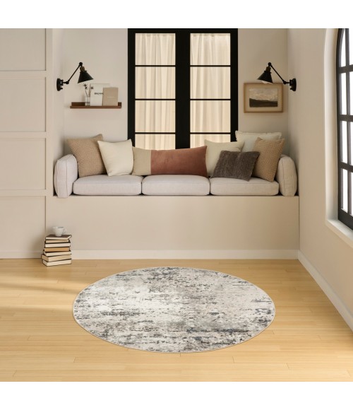 Nourison Concerto Ivory Blue Grey CNC01 4 ft. X Round Rug