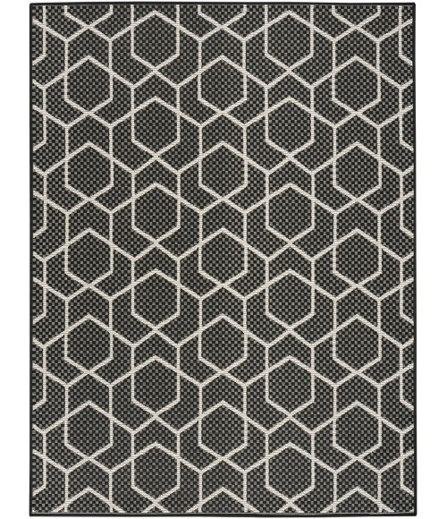 Nourison Horizon Indoor/Outdoor Black HOZ01 6 ft. X 9 ft. Rect. Rug