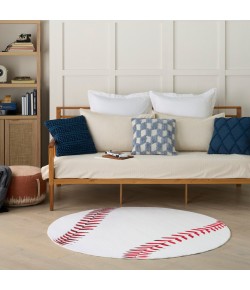 Nourison Home Imagination IMA02 White 5 ft. Round Area Rug