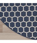 Nourison Twist Reversible Navy TWS01 8 ft. X Round Rug