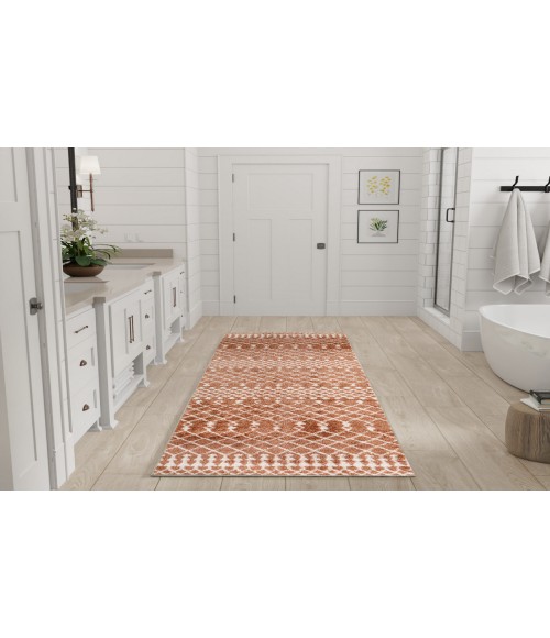 Nourison Astra Machine Washable Copper ASW10 2 ft. 2 in. X 8 ft. Rectangle Rug