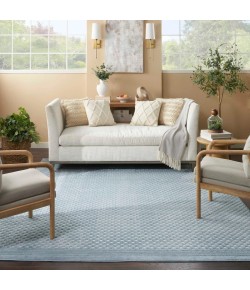 Nourison Care Free 2ft. x 6ft. Blue Modern Indoor Rug