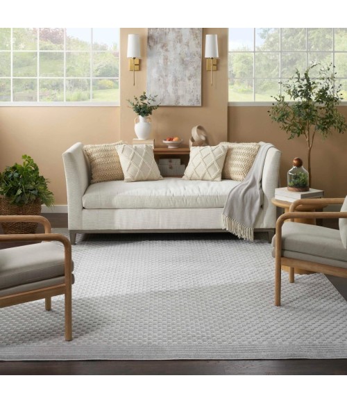 Nourison Care Free Light Grey CAF02 6 ft. Rect. Rug