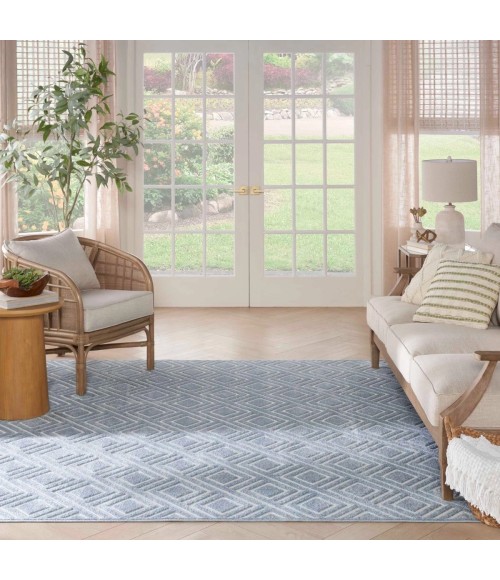 Nourison Care Free Blue CAF03 5 ft. X 7 ft. Rect. Rug