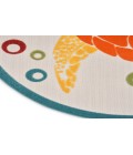 Nourison Aloha Teal Multi ALH27 5 ft. 3 in. Round Rug