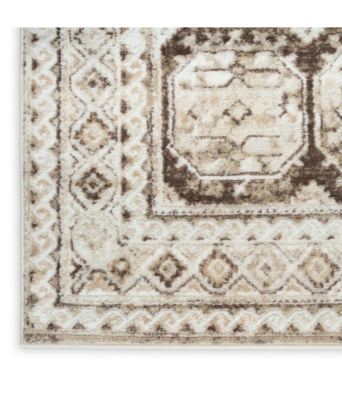 Nourison Dekor Ivory Brown DEK01 4 ft. X 6 ft. Rect. Rug