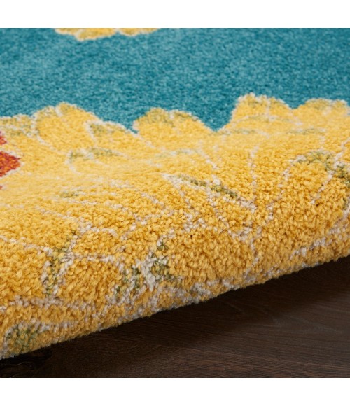 Nourison Allur Area Rug ALR06-Turquoise Multicolor