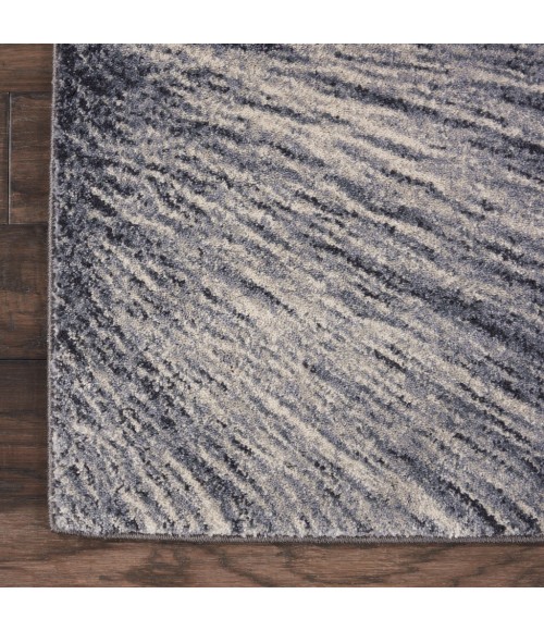 kathy ireland Home Moroccan Celebration Area Rug KI389-Blue/Grey