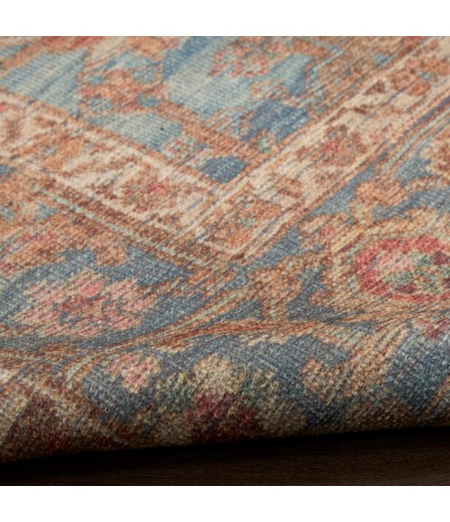 Nourison Vintage Washables Navy Multicolor VWS10 2 ft. 2 in. X 8 ft. Rect. Rug