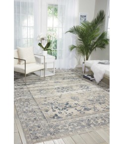 Nourison Ki25 Malta - Mai05 Ivory Blue Area Rug 3 ft. 11 X 5 ft. 7 Rectangle