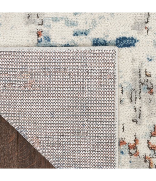 Nourison Quarry Beige Blue Rust QUA01 4 ft. X 6 ft. Rect. Rug