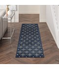Nourison Home Nourison Essentials Navy Ivory NRE04 2 ft. 2 in. X 7 ft. 6 in. Rectangle Rug