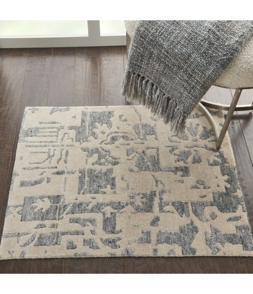 Nourison Silk Shadows Ivory Grey SHA19 2 ft. X 3 ft. Rect. Rug